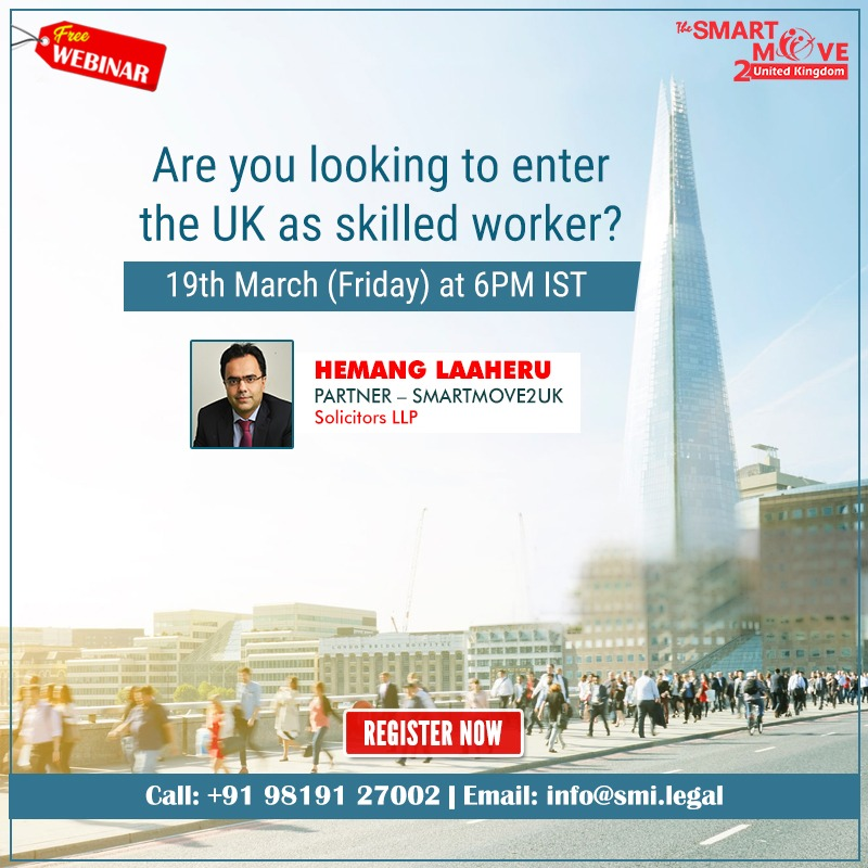 TheSmartMove2UK's tweet image. Join us in discussion with our upcoming #FREEWebinar on &apos;&apos;Understand UK’s New ‘Simplified’ Points Based System&apos;&apos; on 19th March 2021, onwards where our expert will speak about the specific changes to the #PointBasedSystem which nears 3 months of going live.
zoom.us/webinar/regist…