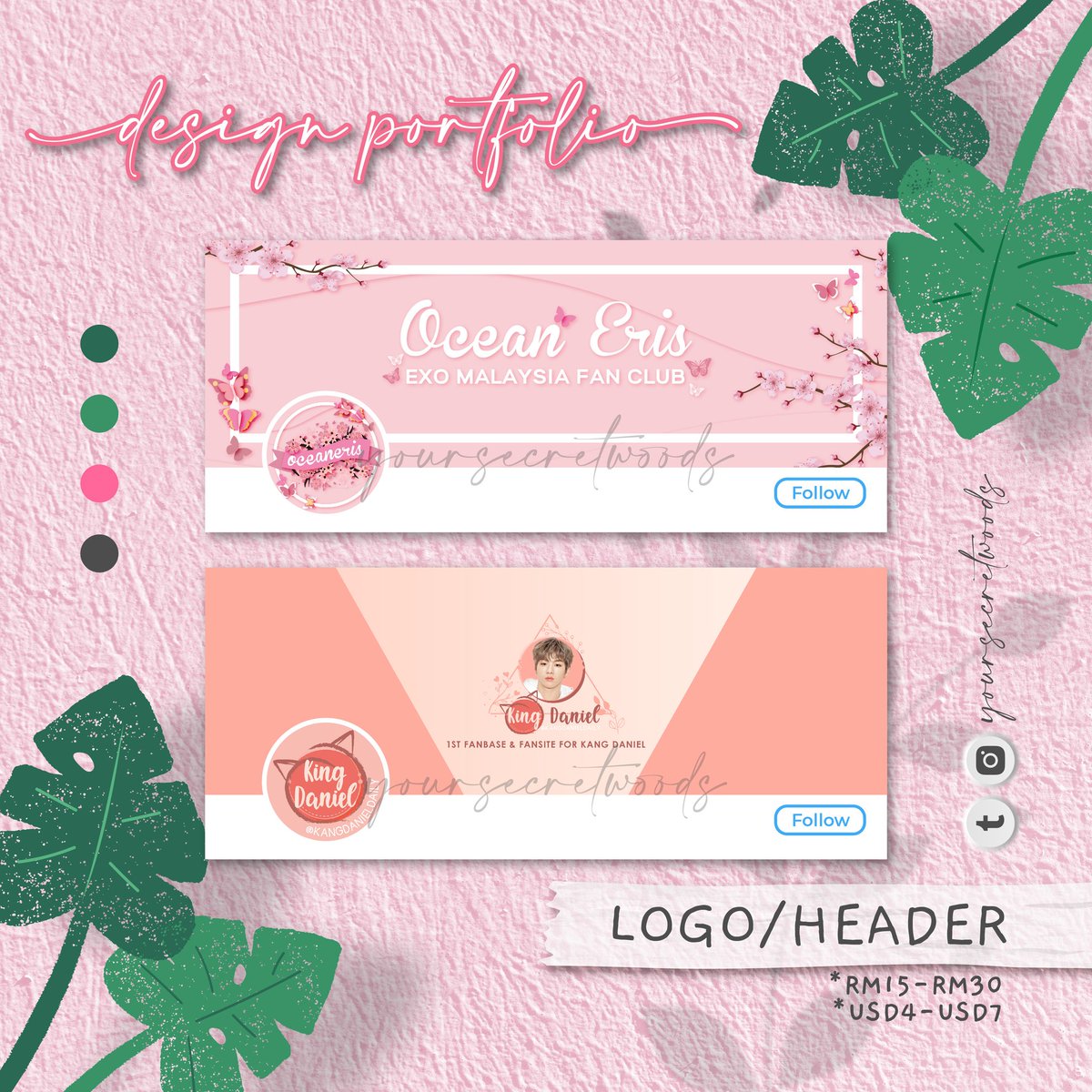 🍒 Others Design

🍉 Car Sticker
🍉 PVC Bank Card
🍉 Totebag
🍉 Logo
🍉 Header
🍉 Others

Just drop us a DM! 💌

*Also available for printing

#yswdesignsample