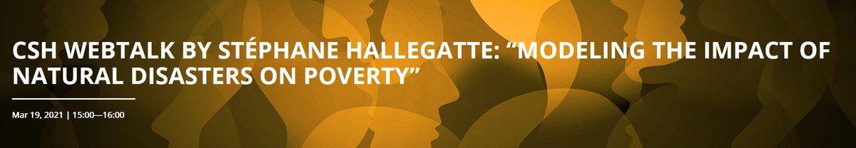CSHVienna's tweet photo. VERY EXCITED to announce this Friday's #cshwebtalk by #StéphaneHallegatte @hallegatte  - lead economist with the Global Facility for Disaster Reduction and Recovery @WorldBank 

To find out more &amp; register
⬇️⬇️
https://t.co/yrKObicBvb https://t.co/oik7ksPZGv