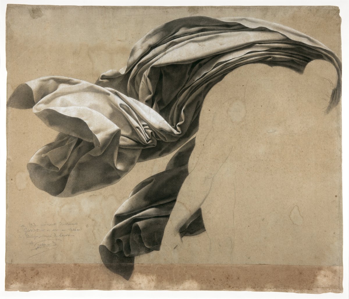 artnau's tweet image. Étude de draperie pour scène de déluge, 1806 by Anne-Louis Girodet de Roussy-Trioson