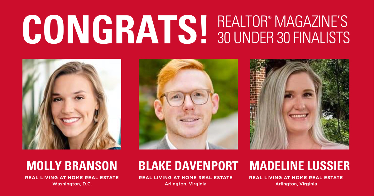 Congratulations to our network agents Molly, Blake and Madeline for being REALTOR Magazine's 30 Under 30 Finalists! We're proud of these young #realestate leaders from Real Living At Home Real Estate and look forward to their continued success. #RealLivingRealEstate
