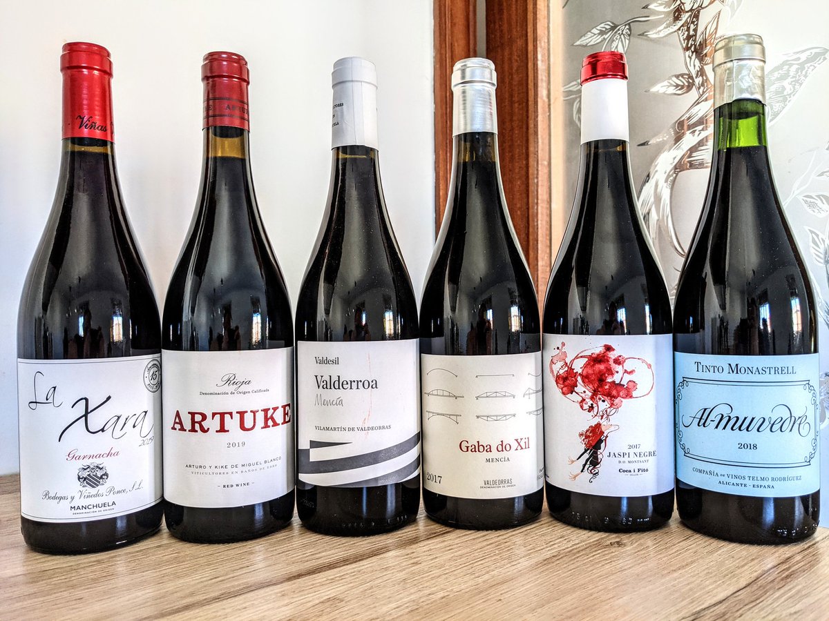 My Dad asked me to buy him 6 bottles of Spanish red wine for under €50, from across the country and in a variety of styles.

Retail prices, no discounts: €49.90 for these 6.

Vamos!