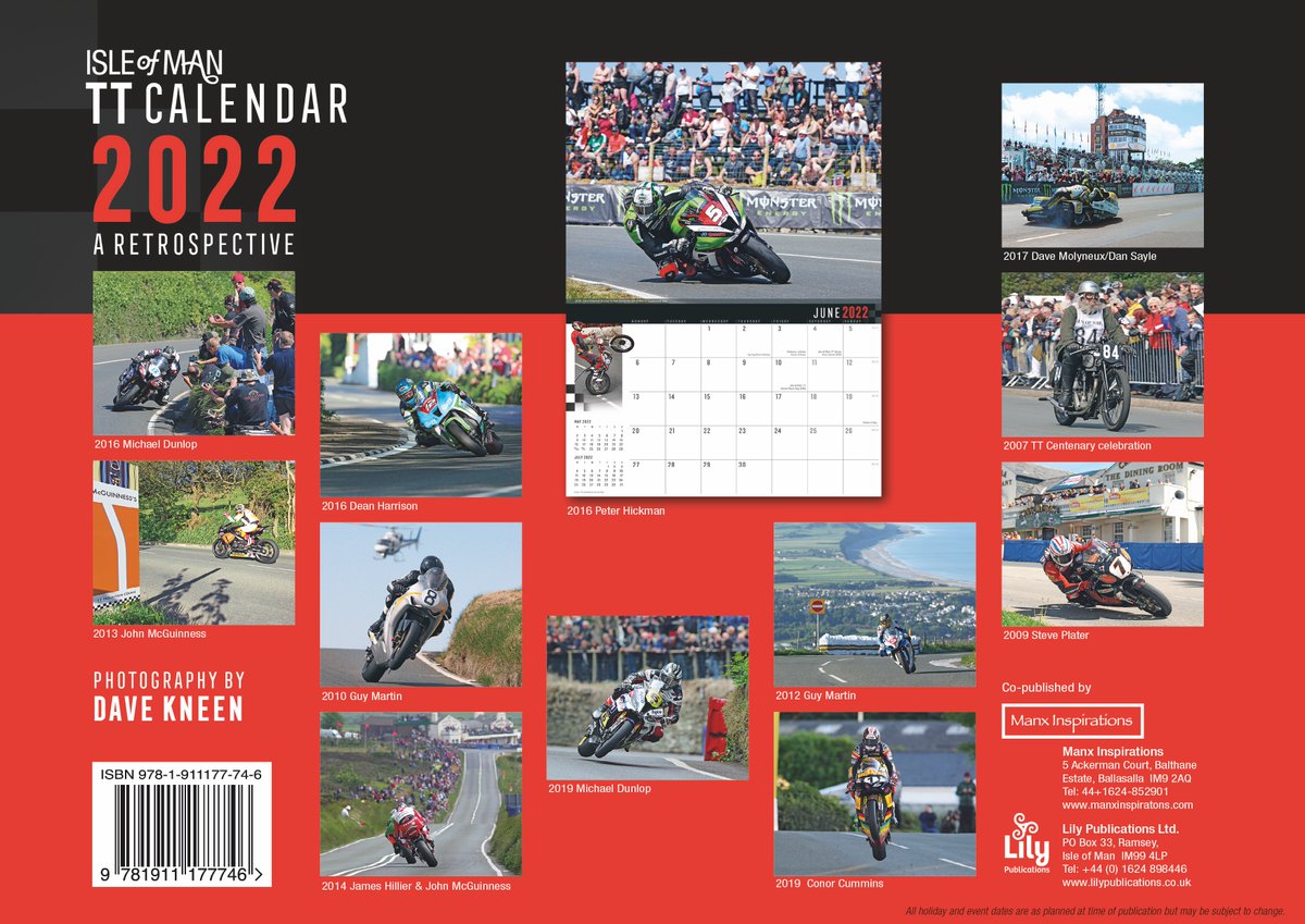 Isle of Man TT 2022 calendar due to arrive 25th April. Available to pre-order lilypublications.co.uk/product/isle-o…  <a href="/_iom_tt/">IOM TT Races</a> <a href="/iomttmarshals/">iomttmarshals</a> <a href="/isleofmanTT/">iomtt-Official Page</a> <a href="/davekneen/">Dave Kneen</a> <a href="/iomTTpl/">IsleOfManTTPlFanClub</a> <a href="/IsleofManTTnews/">Isle of Man TT news</a> #iomtt <a href="/ttracesofficial/">Isle of Man TT Races</a>