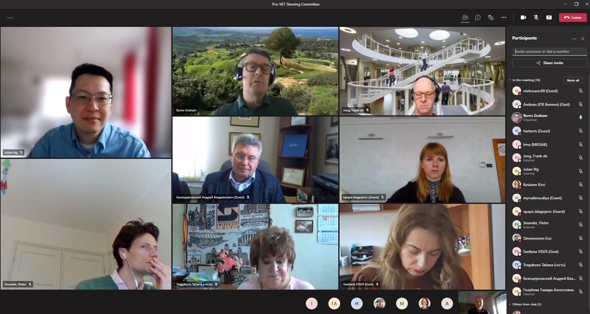 ProVETproject's tweet image. PRO-VET Steering Committee online meeting was held on Tuesday 16th March 2021.Steering Committee discussed the following topics: WPL progress reports, open access solution for VOOCs, organization of transnational meetings and trainings, data privacy in the EU, etc.