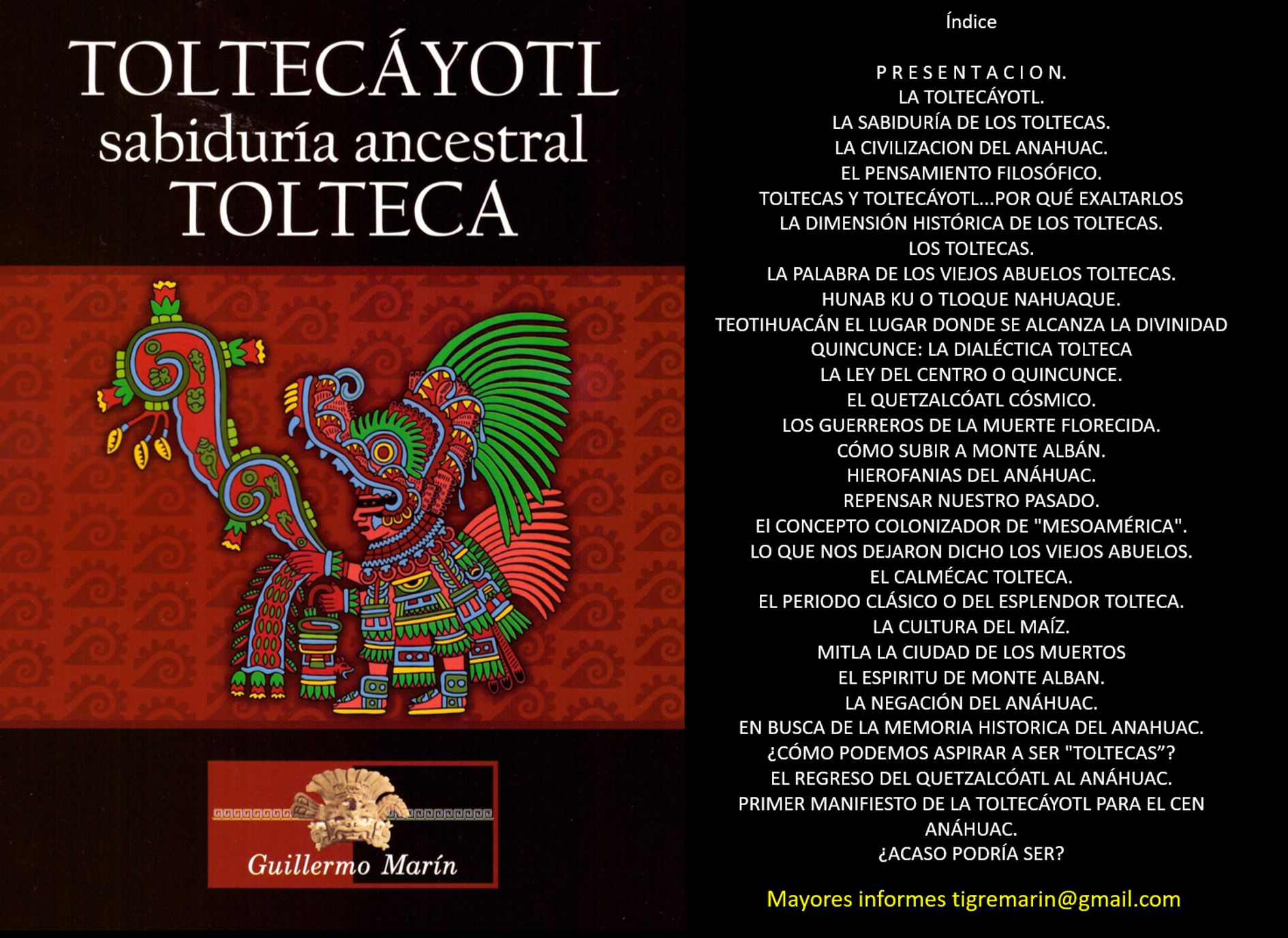 LA TOLTECÁYOTL sabiduría ancestral tolteca.
