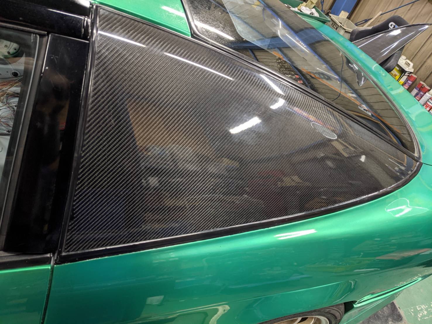 180SX　S13　純正　リアサイドガラス　左右