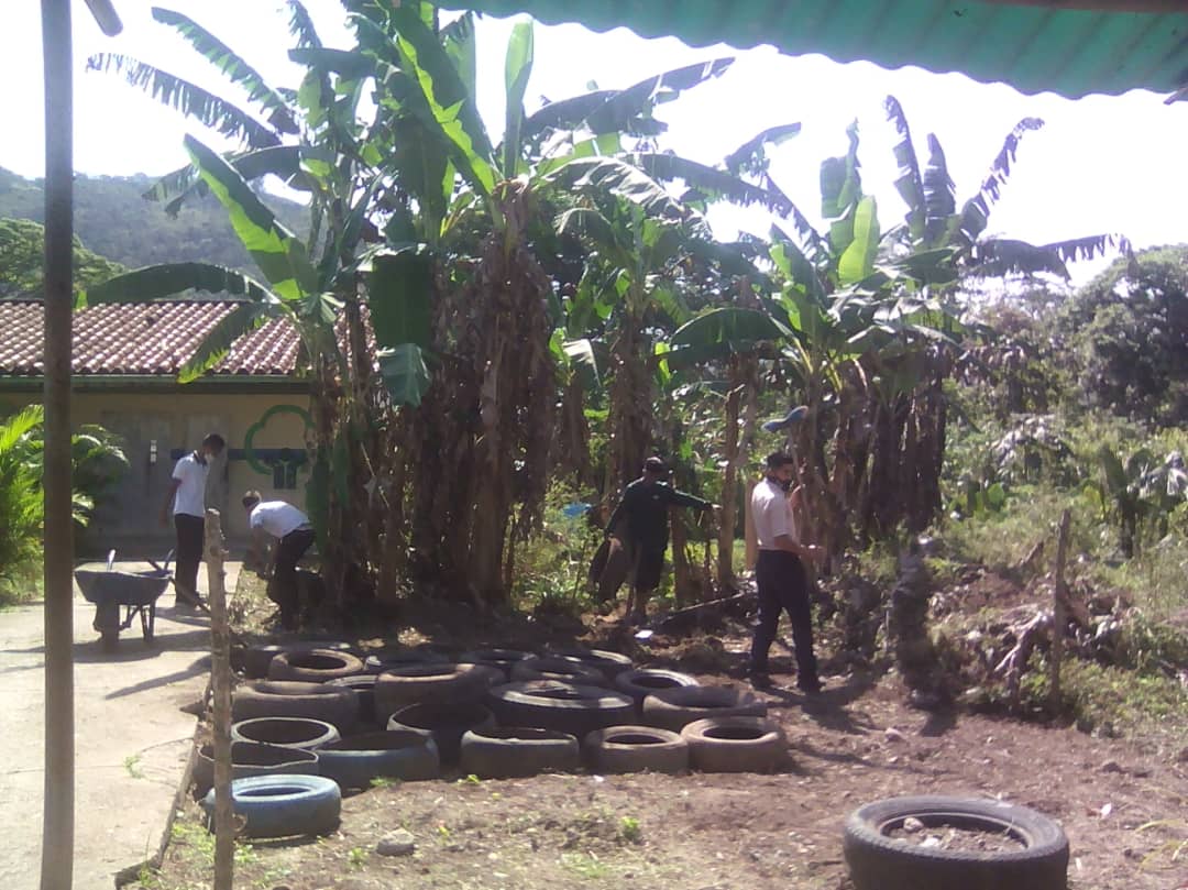 Mantenimiento de áreas verdes, jardines y Conuco Escolar del Liceo Nacional Cipriano Castro, en el marco del I aniversario del plan #CadaFamiliaUnaEscuela y las muestras socioproductivas del estado #Tachira