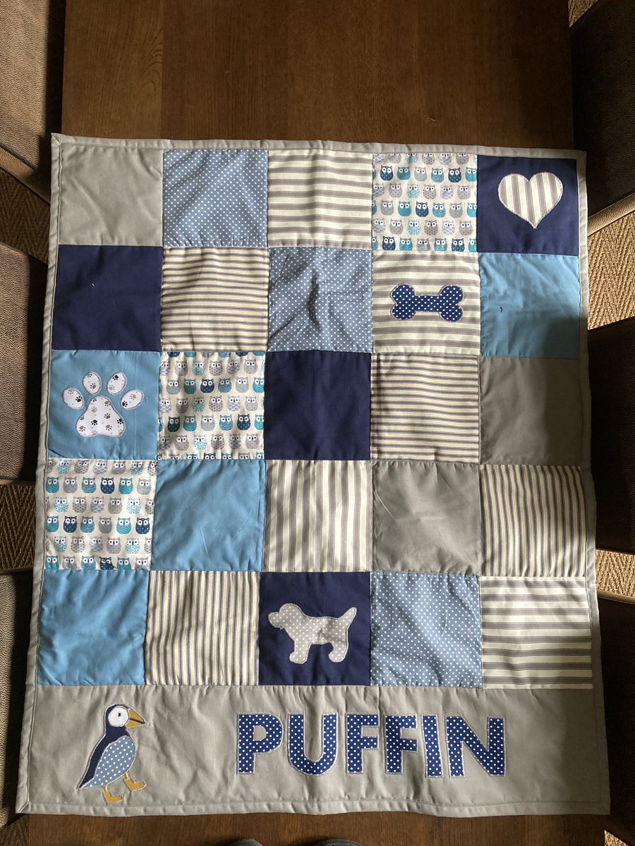 In a lighter moment on Twitter , Puffin has got a beautiful new blanket, she is very pleased with it.