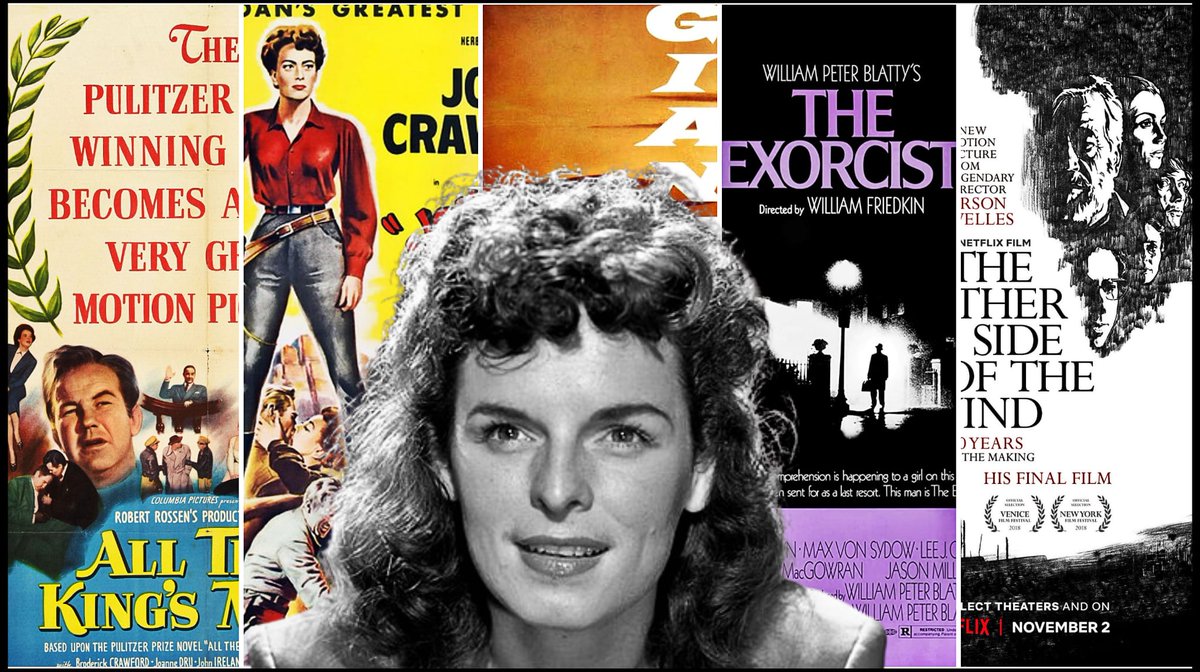 👉 Today marks 105 since the late MERCEDES MCCAMBRIDGE was born. These are 5 of her best movies:

➡️ All the King's Men (1949)

➡️ Giant (1956)

➡️ Johnny Guitar (1959)

➡️ The Exorcist (1973)

➡️ The Other Side of the Wind (2018)

#RIP #BOTD #HappyBirthday #MercedesMcCambridge