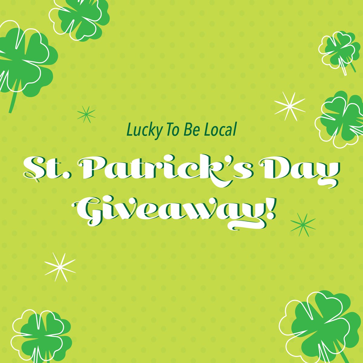 We’re ready to paddy this St. Patrick’s Day and hosting our #LuckyToBeLocal giveaway on Instagram! Don’t miss this chance to win a delicious pot of gold!
For details and to enter check out our post here: instagram.com/p/CMfZXEUhipJ/