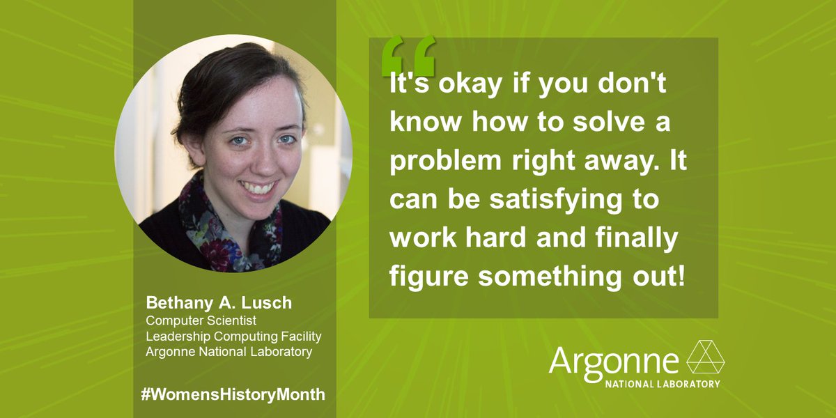 argonne's tweet photo. What advice would you (@BethanyLusch) give a young woman to inspire and encourage her in her educational or professional journey? 

#WomensHistoryMonth https://t.co/qVpBqbY0X9