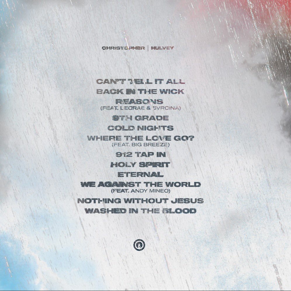 Christopher Tracklist.
April 9th.
Preorder this Friday.