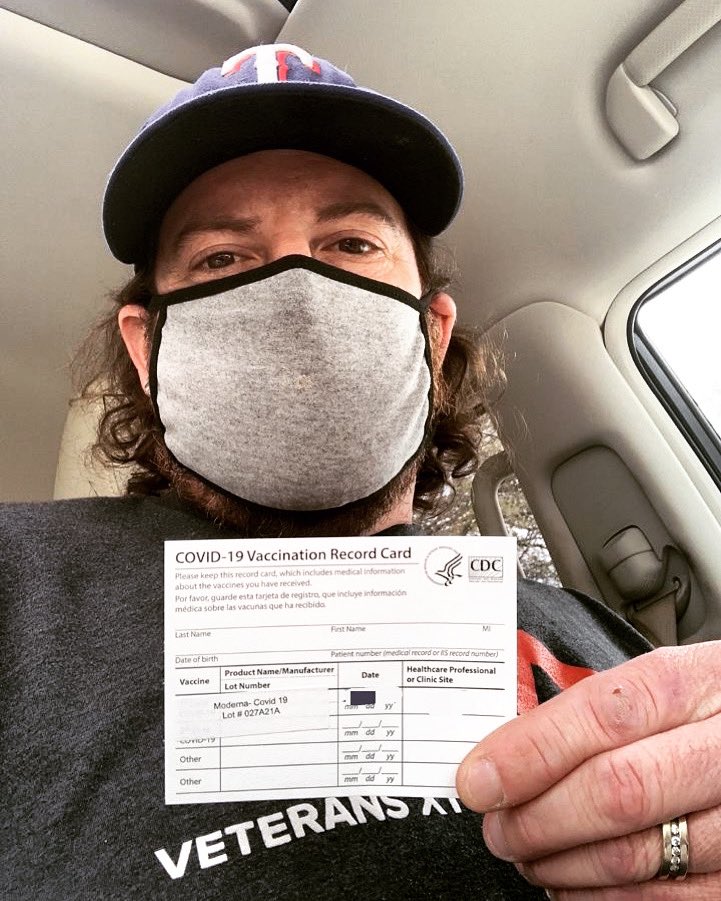 EliYoungBand's tweet photo. First stop on the road to immunity down! #covidvacccine #backtoshows https://t.co/b1f5DxE1eX