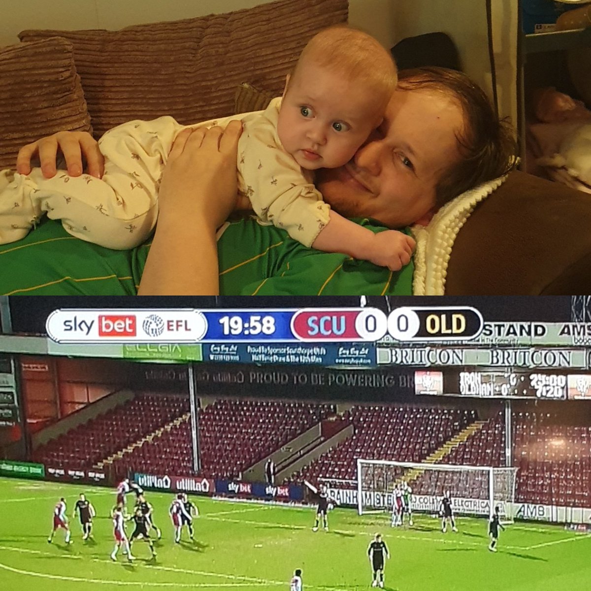 SmileySarah2241's tweet photo. @SUFCOfficial Watching Scunthorpe United v Oldham with Daddy 💜 https://t.co/OI89xUXaZL