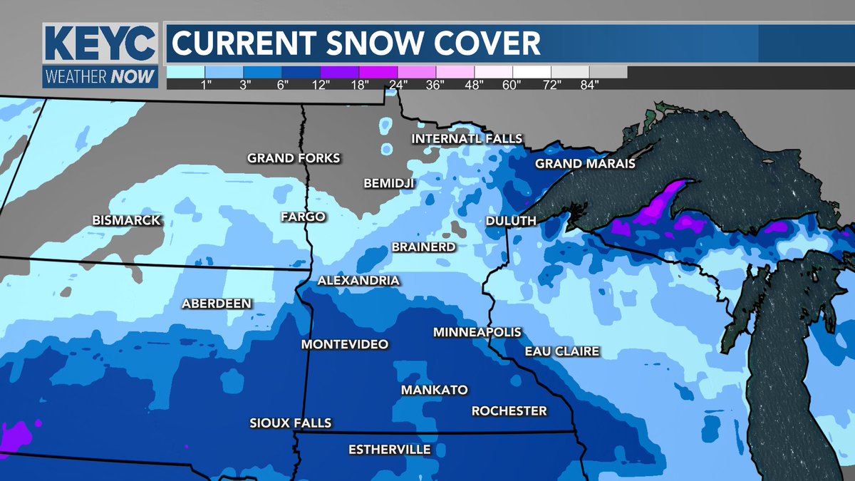 RT @mark_tarello: SNOW DEPTH: Here's the latest snow cover across Minnesota. #Snow #MNwx https://t.co/AhAKCwhBtG