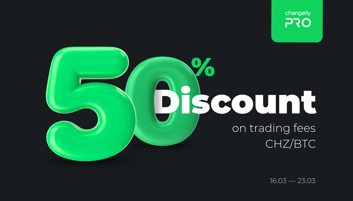 ChangellyPro's tweet photo. ⚡️To celebrate the listing of $CHZ, we will be offering a 50% discount on trading fees for the $CHZ/ $BTC pair from today till 23/03.

Don't miss out on a great deal, start your trading journey now –> https://t.co/RC3ytoHT45 https://t.co/qb9eWaFoW9