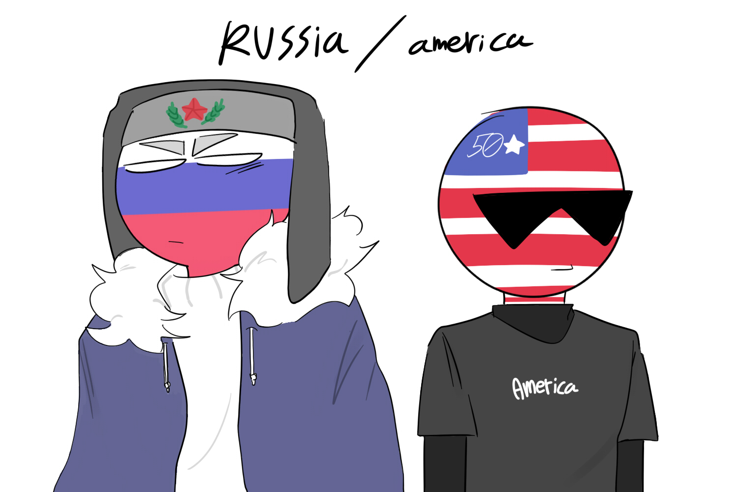 How to draw Countryhumans Russia 