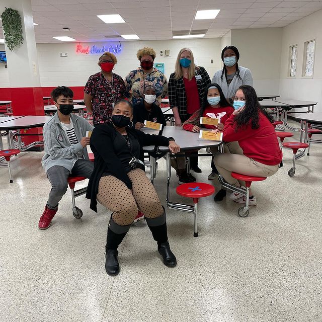 HSAMonroeMiddle's tweet photo. Hey Redhawks! Check out our scholars who got accepted into the Health Sciences Academy at @MonroeHS_NC! We had a congratulatory Golden Ticket ceremony to help kickoff their journey! #RedhawksSoaring #TheHSAway @ByrdSetrina @kasha_giddins @missyh57 @AGHoulihan @UCPSNC https://t.co/gKgbzKLy0A