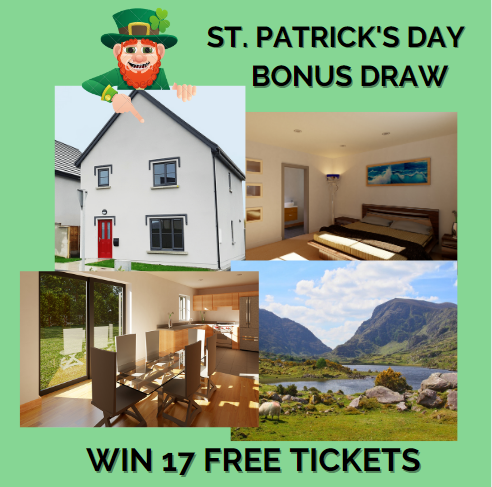 DreamKerryHome1's tweet photo. ☘️17 FREE TICKETS BONUS DRAW - LAST DAY ☘️
Enter our Barraduff Community Field Organisation fundraiser by 17th March &amp; you could WIN 17 FREE TICKETS! It could be you to Win A Dream Home In Kerry for just €100!

Click here to get your ticket 👉🏼 https://t.co/QWWsNoIVgx https://t.co/fMq9h1Oz17
