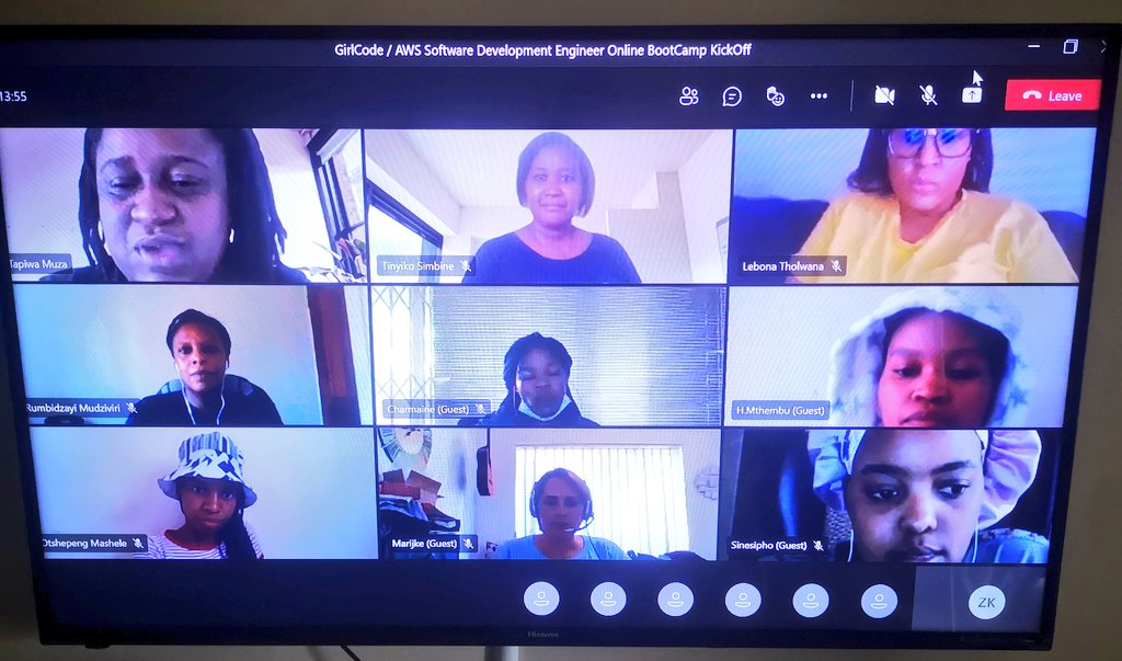 Launching the <a href="/GirlCode_za/">GirlCode👩💻</a> online Bootcamp in partnership with <a href="/AWS/">Amazon Web Services</a> to prepare 20 unemployed graduates for jobs in tech. 👩🏽‍💻👩🏼‍💻How's your evening? #womenintech #GirlCoders