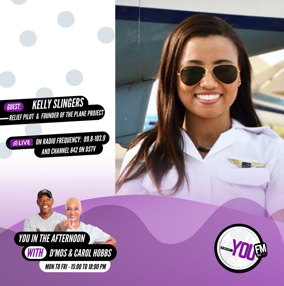 YOUFM898's tweet photo. @MsCarolHobbs  &amp; @DMOS_SA  chat to @kellyslingers  about @ThePlaneProject  that donates much-needed PPE to front-line workers &amp; holds workshops that motivate the youth from all over the world to pursue a career in aviation

Tune in on  89.8-103.9FM.

#YOUInTheAfternoon https://t.co/C9oks7ABSa