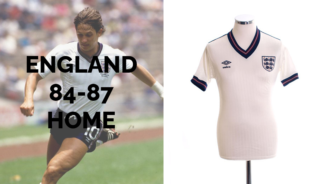 ENGLAND 1986 HOME KIT