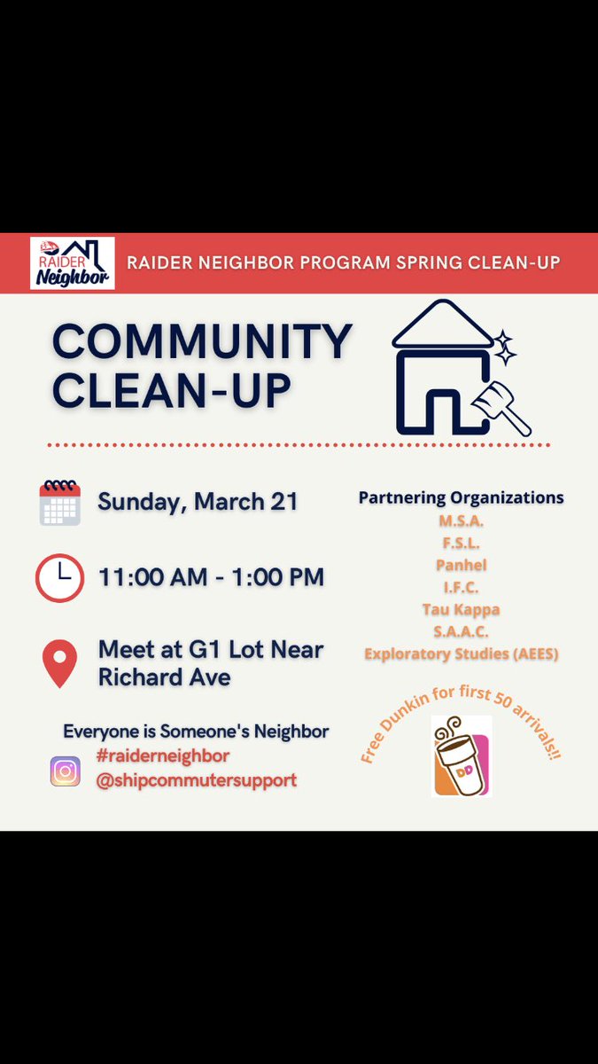 Here is information regarding the Raider Neighbor Program Spring Clean-Up #raiderneighbor