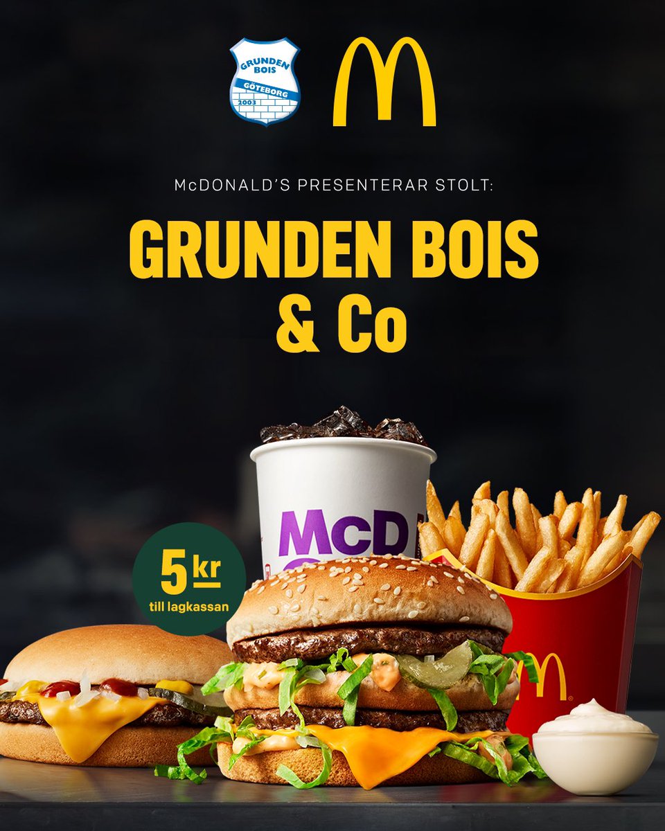 Grunden Bois (@grundenbois) on Twitter photo Nu har Grunden Bois & Co sålts i fyra veckor och otroliga 12 000 menyer är köpta!!
Nu är det sista veckan och vi hoppas nå 15 000. Kom igen, så når vi målet!😃🍔🍟 <a href="/mcdse/">McDonald's Sverige</a> Nu har Grunden Bois & Co sålts i fyra veckor och otroliga 12 000 menyer är köpta!!
Nu är det sista veckan och vi hoppas nå 15 000. Kom igen, så når vi målet!😃🍔🍟 <a href="/mcdse/">McDonald's Sverige</a>