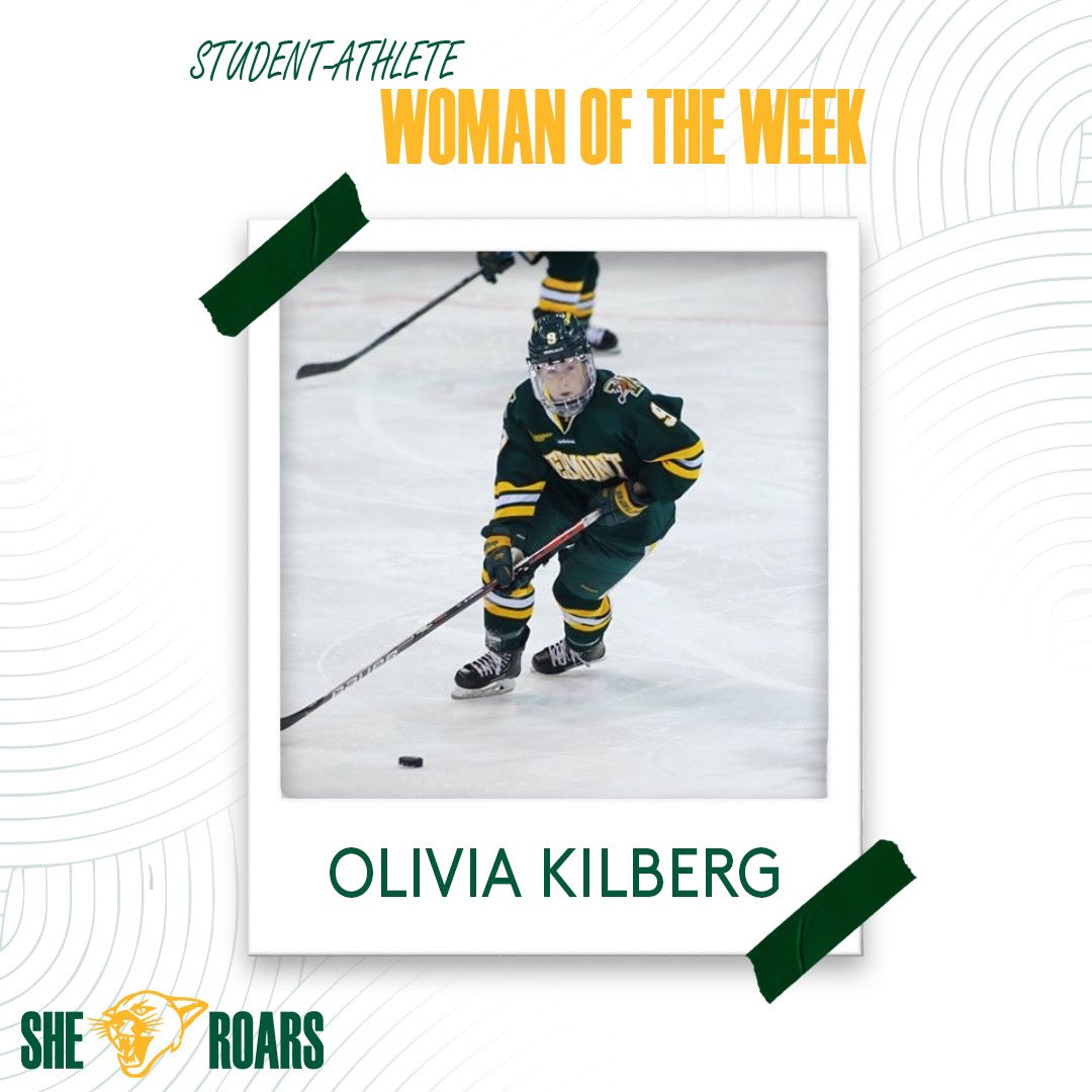 WOW 🔊 Olivia Kilberg!

Originally from Edina, Minnesota, Olivia is a senior psychological sciences major on our women’s hockey team.

Sports has taught Olivia how to be resilient, how to work hard, and stay hungry but humble.