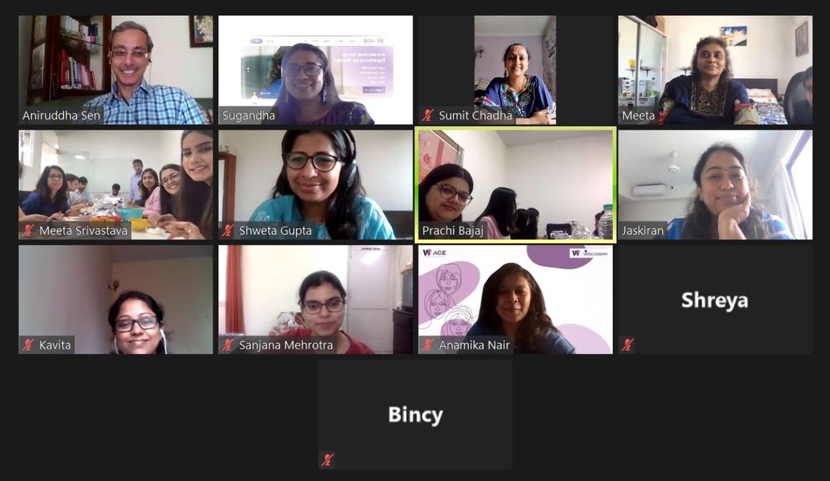 Virtual Lunch with @WiTAceOfficial  Team. <a href="/anuranjita/">Anuranjita Kumar</a> Anu - you and team rock ❤️👍. Looking fwd to exciting events like #AllInAWeek that happened last week.