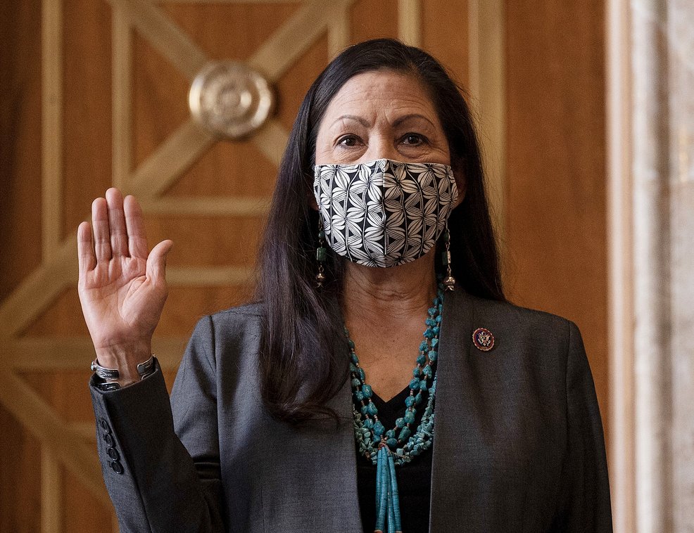 marionmckeone's tweet image. #DebHaaland's confirmation as #InteriorSecretary is a histroric appointment.  Previous Interior Secretaries were responsible for the 'Trail of Tears' &amp;amp; "Long Walk' extermination of Native Americans.  Sadly 40 GOP Senators tried to block her appointment for purely partisan reasons