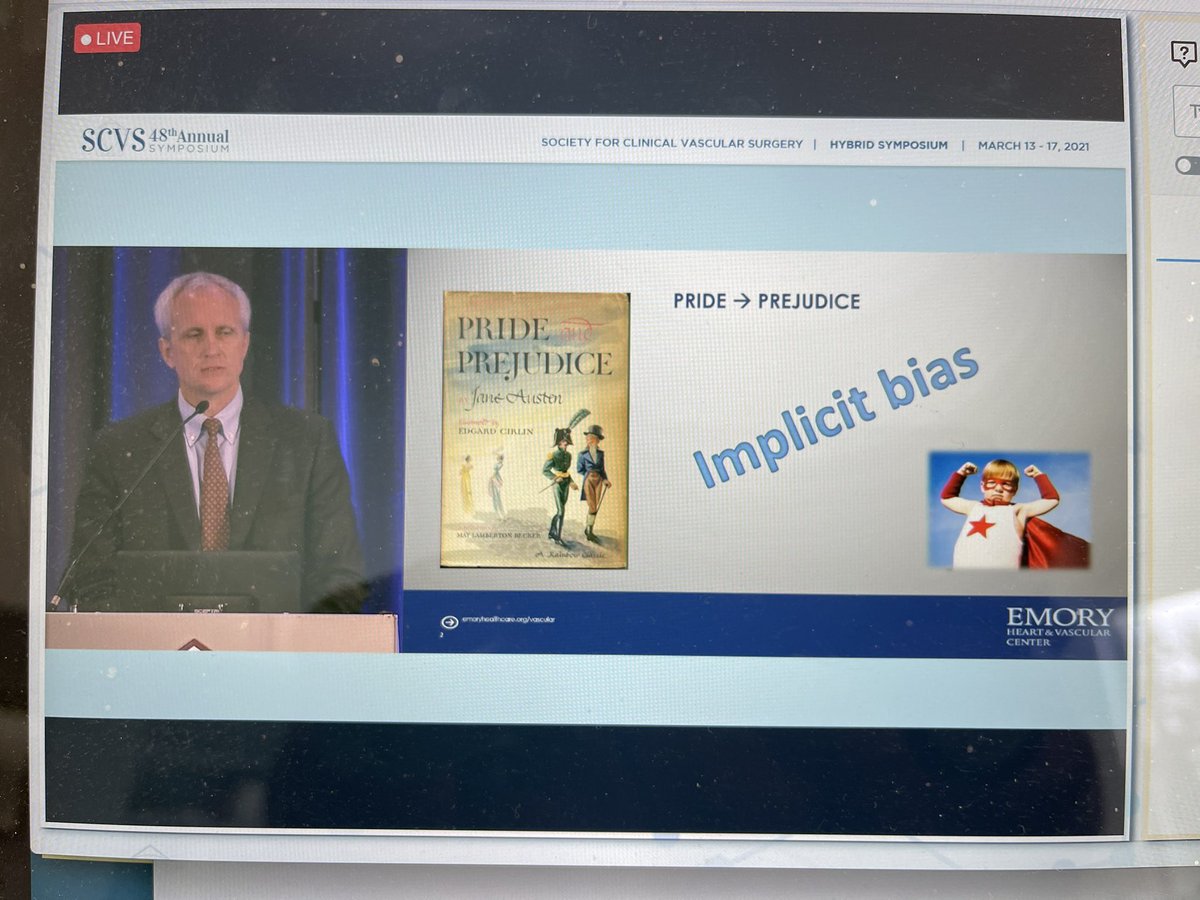 Excellent SCVS presidential address by William Jordan on the importance of balancing pride and minimizing prejudice.  Such a relevant topic and beautifully presented!  #SCVS2021