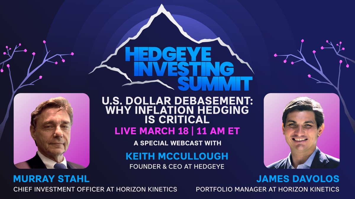 HorizonKinetics's tweet image. James Davolos and Murray Stahl discuss:
U.S. Dollar Debasement (the inflation vector people miss): Why Inflation Hedging Is Critical
at the Hedgeye Investment Summit.
11am - March 18th
Join here:
landing.hedgeye.com/summit-2021/

Summit starts today (March 16th)