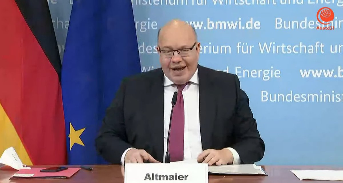dena (@dena_news) on Twitter photo .<a href="/PeterAltmaier/">Peter Altmaier</a> macht klar, dass mit einem wachsenden Bündnis an Ländern, die sich für #Klimaneutralität entscheiden, die Transformation billiger und schneller wird:
We have to use the next decade to make important progress. This is not a hype! #BETD21 @BMWi_Bund <a href="/greensofa_betd/">Berlin Energy Transition Dialogue</a> .<a href="/PeterAltmaier/">Peter Altmaier</a> macht klar, dass mit einem wachsenden Bündnis an Ländern, die sich für #Klimaneutralität entscheiden, die Transformation billiger und schneller wird:
We have to use the next decade to make important progress. This is not a hype! #BETD21 @BMWi_Bund <a href="/greensofa_betd/">Berlin Energy Transition Dialogue</a>