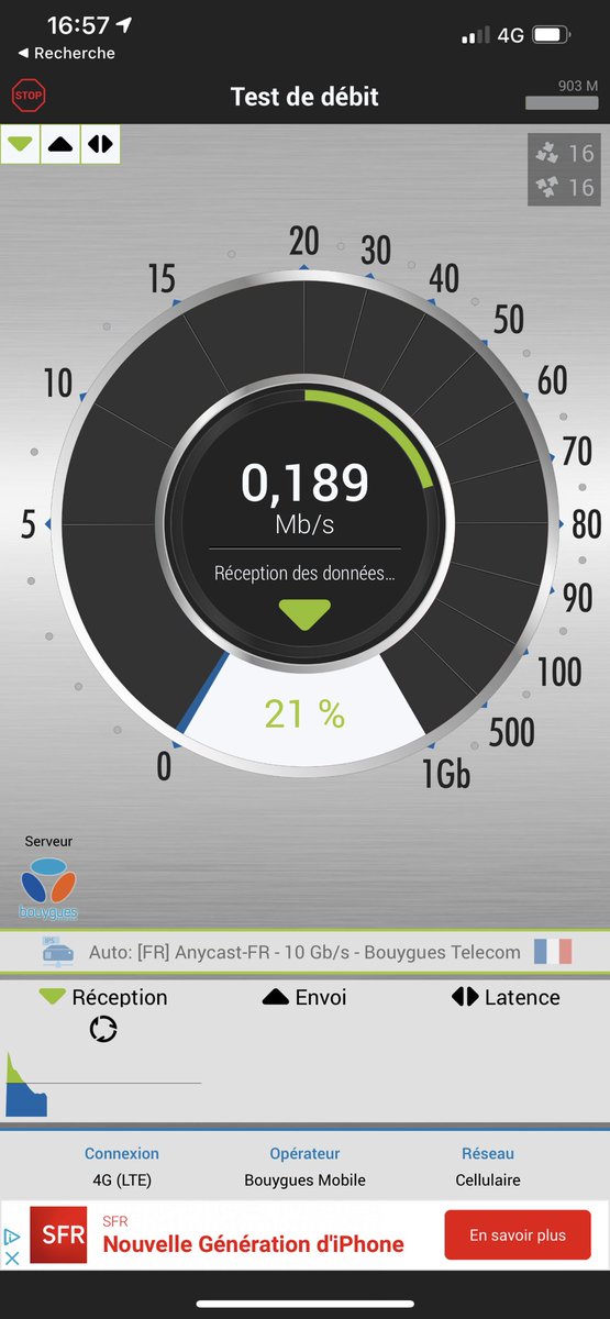 NetworkTestFR's tweet photo. Bonjour @bouyguestelecom, la 4G fonctionne très mal dans les secteurs de Meaux, Quincy-Voisins, Nanteuil-Les-Meaux (77), je sais pas ce qu’il se passe mais c’est une catastrophe niveau débit depuis quelques jours et particulièrement aujourd’hui.
Merci d’avance 🙏 https://t.co/V5On7aIN2m