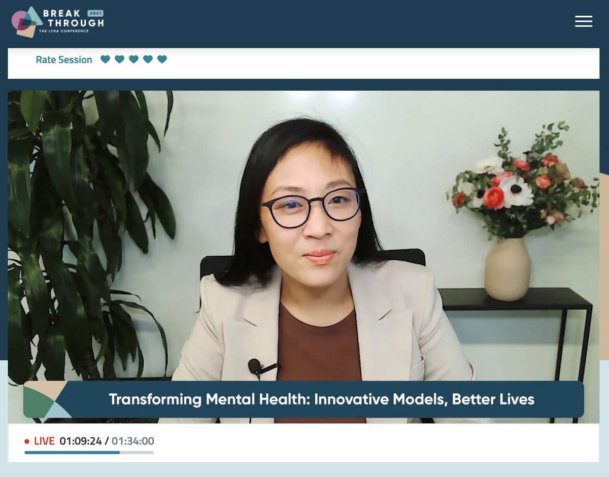 Chief Medical Officer @ConnieEChen goes back to the harmful history of mental health care and stigma in the 1800's and 1900's and how the rise of evidence-based care medications and #CBT starting in the 1950's have innovated for better lives. @lyrahealth #lyrabreakthrough