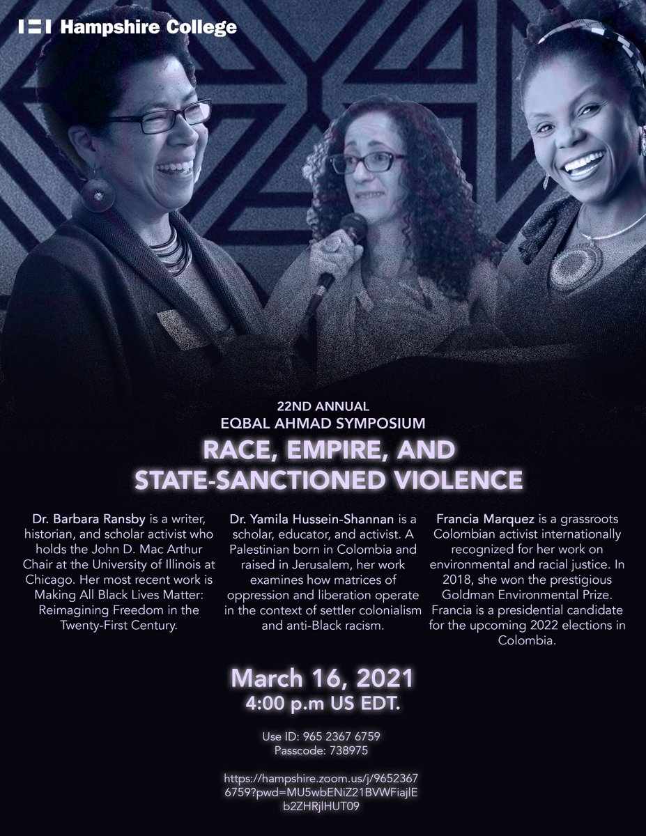 Happy to join this conversation at Hampshire College tonight (virtually) in honor of Eqbal Ahmad (1933-1999):
theguardian.com/news/1999/may/…