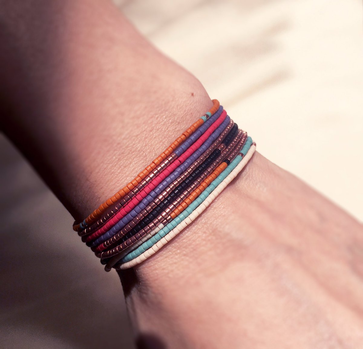 creamlattee's tweet photo. πΈπΈSmall Beaded String Wish Bracelet or Long Necklace, Multi Color Tiny Beaded Wrap Striped Style, Beach Layered Bracelet, Sisters Friends Gift #blue #lovefriendship #rosegold #minimalist #multistrandbracelet πΈhttps://t.co/lQzjhMfbca https://t.co/9lDxQivHJ9