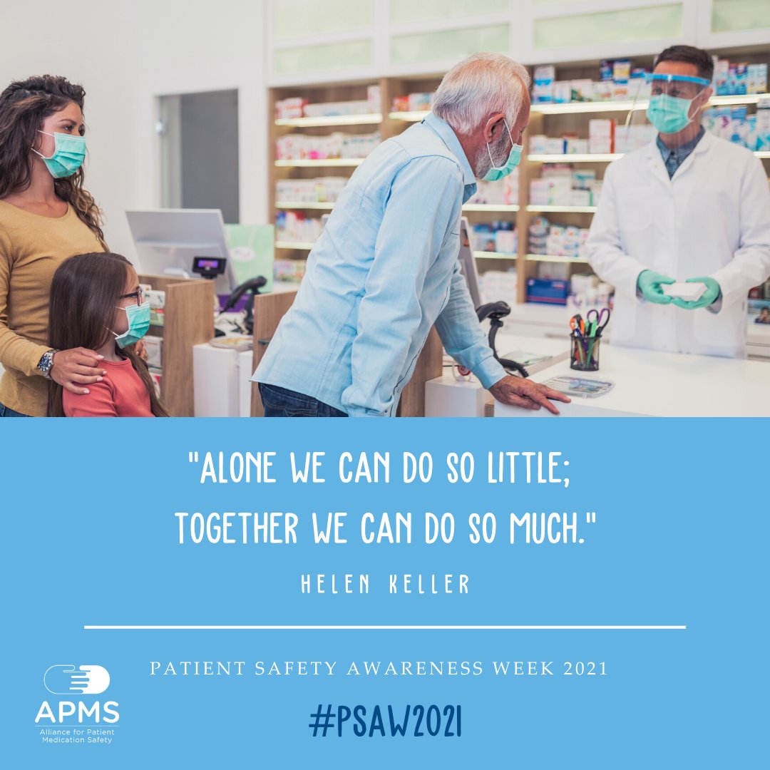 Happy Patient Safety Awareness Week!
#PSOPower #PSAW2021 #PatientSafetyAwarenessWeek #pharmacy #patientsafety #patientsafetyorganization