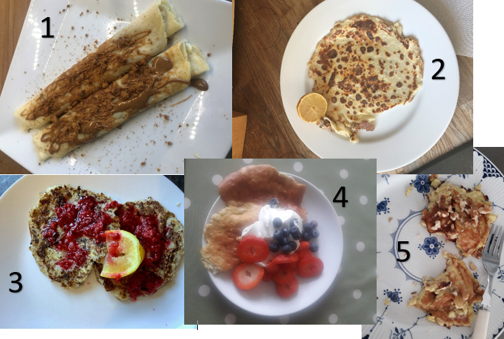 AbbieShaw_SW's tweet photo. Tasty Tuesday brunch off!! 🥞Who's pancake wins the Mary Berry award? You decide. Place your votes in the comments based on the number in photo. No.5 got too excited and ate half before the photo😂 @KEulenkamp @BPicklesDM @PhillippaYeates @Leigh-AnnJones https://t.co/sJl2mKFtiH