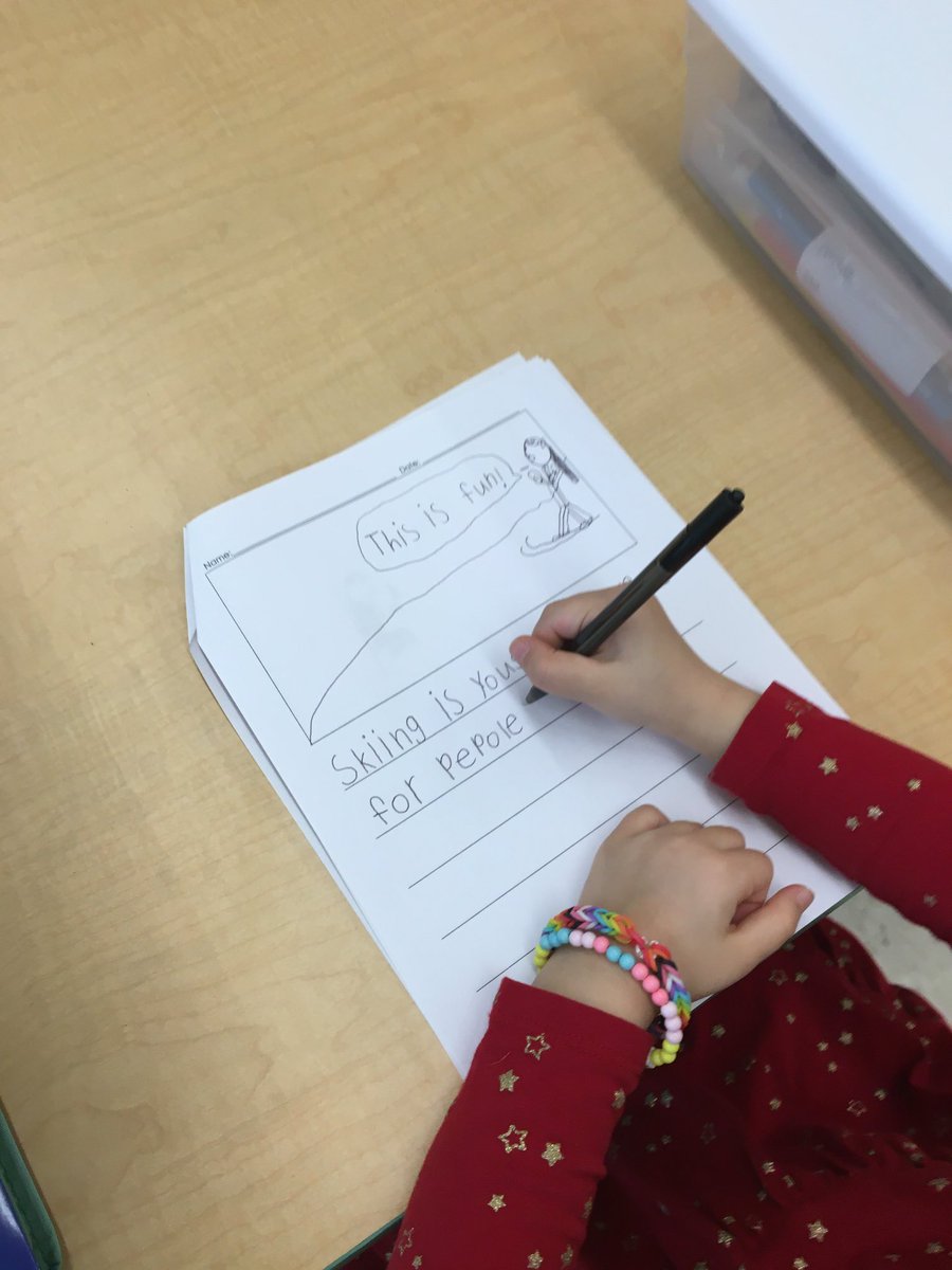 VO First Graders writing “How To” books and using their resources!