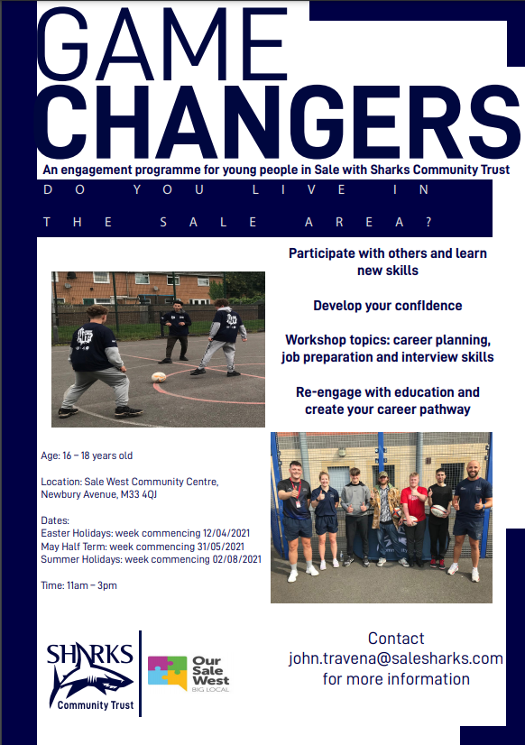 Know someone 16-18 who lives in Sale? <a href="/SharksCommunity/">Sharks Community</a> are running workshops on: career planning, job preparation and interview skills in the Easter, May and Summer holidays! #Sale #Trafford #Education #Careers