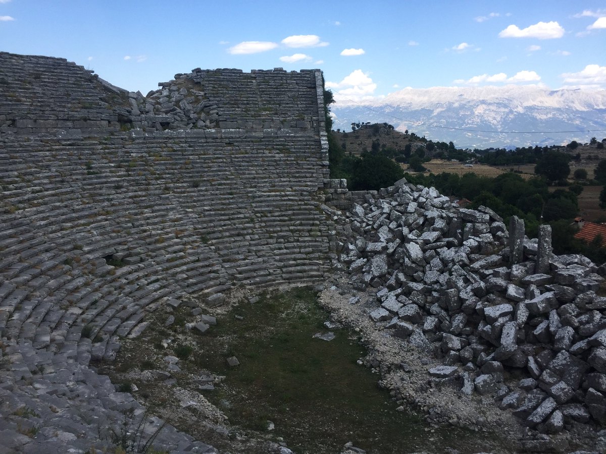 1. My favourite ancient theatre in Turkey is at Selge, located on the southern slopes of Mount Taurus. Originally a Luwian settlement (Estlegiyas), and later Spartan, Selge was at one stage the largest city in Pisidia. The ancient theatre now contrasts with its rural surrounds.