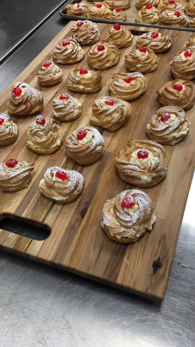 Order your Zeppole di San Giuseppe now! Only available March 19th. This cream puff shell is filled with vanilla pastry cream, dusted with powdered sugar and topped with a maraschino cherry! app.upserve.com/s/culinary-caf…