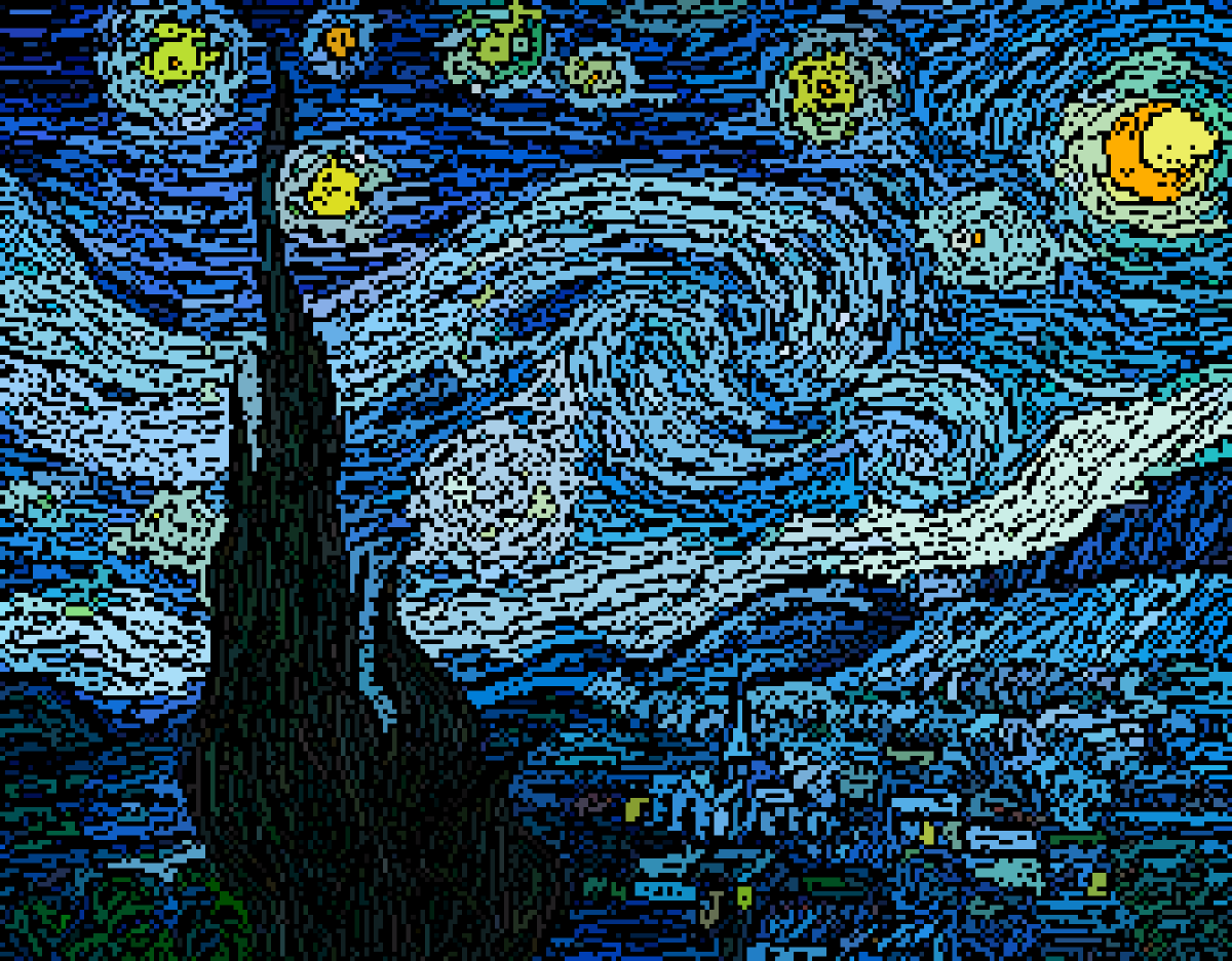 mister8bit's tweet photo. The Starry Pixels https://t.co/XfL7BFySHa