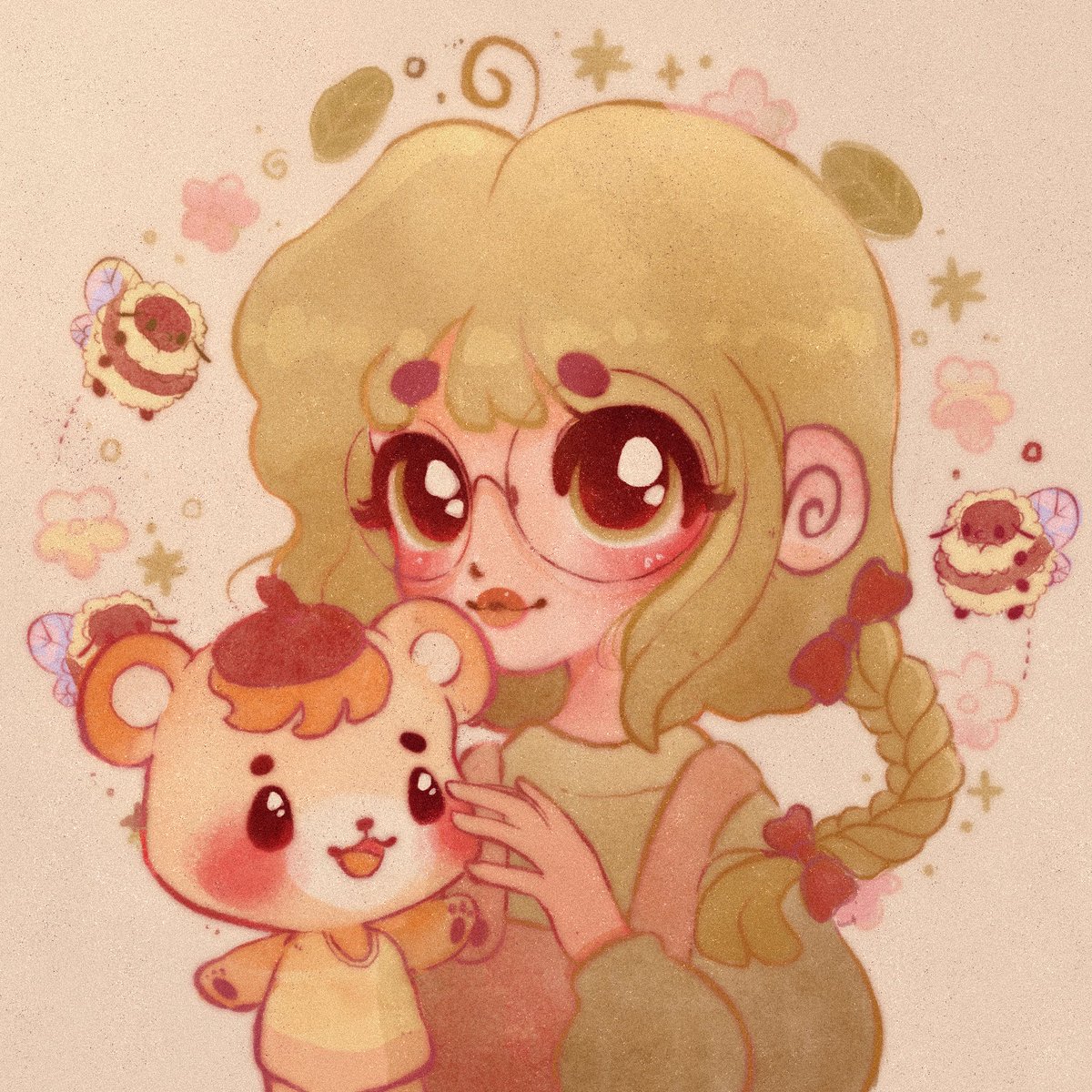 elfinfawn's tweet image. bunny (@oakfrogs) has been so amazing and patient over these past few weeks and her art is so beautiful im speechless 🥺 thank you for bringing my dream of having marty as my lil best friend to life — 💛🧸