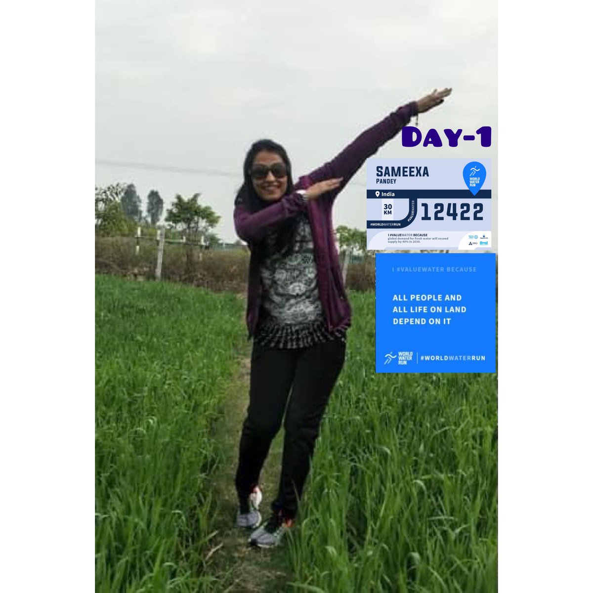 SameexaAwasthi's tweet photo. If u save water  ,💦 will save u .      Day-1  target 8/30km 
@SDG006 @minaguli @UN_Water #WorldWaterRun #valuewater @sdg4all #ahlconintl @SDGS4GOOD @JoaquinBoston @KirenRijiju @PMOIndia @GailDavvis @ashokkp @y_sanjay @monikakhannduja @Shipra_Srivastv @sagsahni https://t.co/kqkcvdDM74