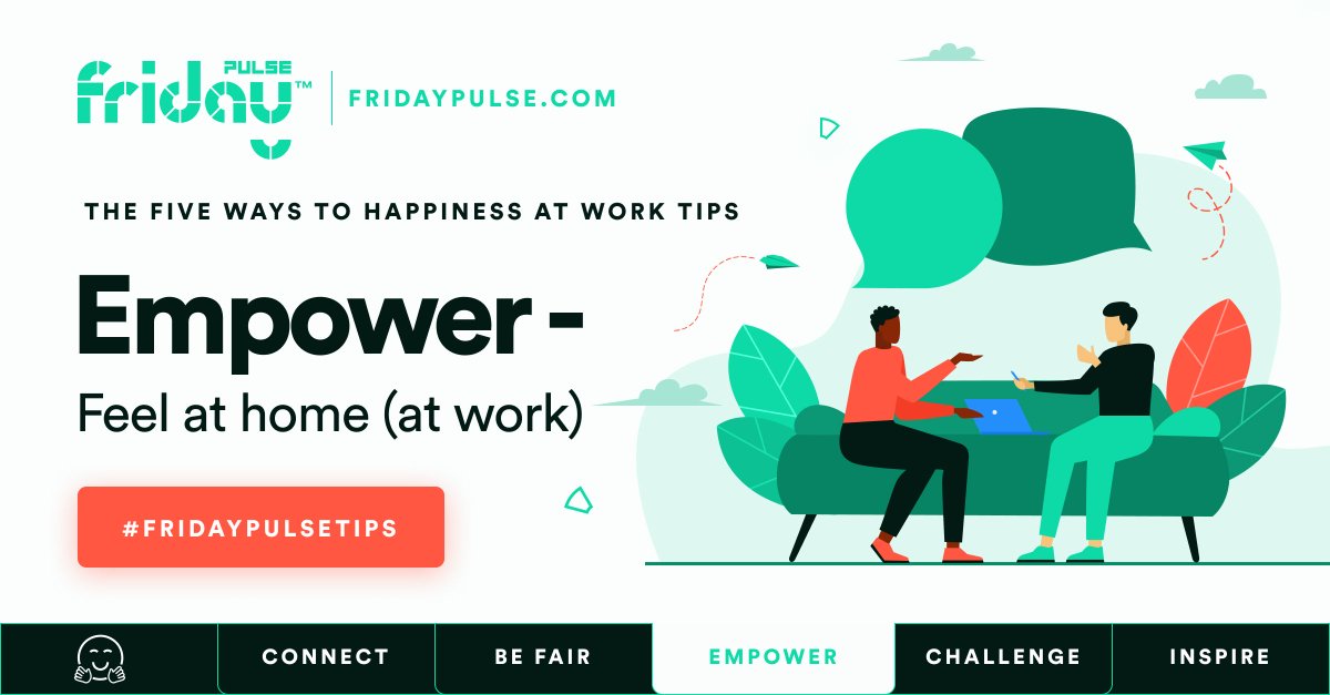 As things slowly start to open up again, after the past year, let’s ensure the reciprocal is true – that everyone can feel at home, at work. When we feel free to be ourselves, whether in the office or in our kitchen, we’re more motivated and creative. #fridaypulsetips