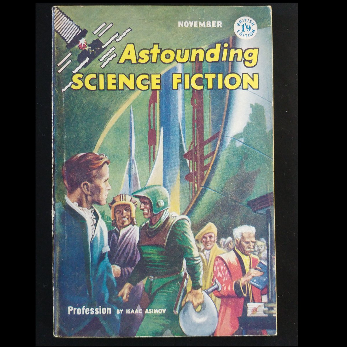 Vintage science fiction magazine Astounding Science Fact &amp; Fiction. British Edition. Isaac Asimov... nemb.it/p/=pE5QMTZY/tw…