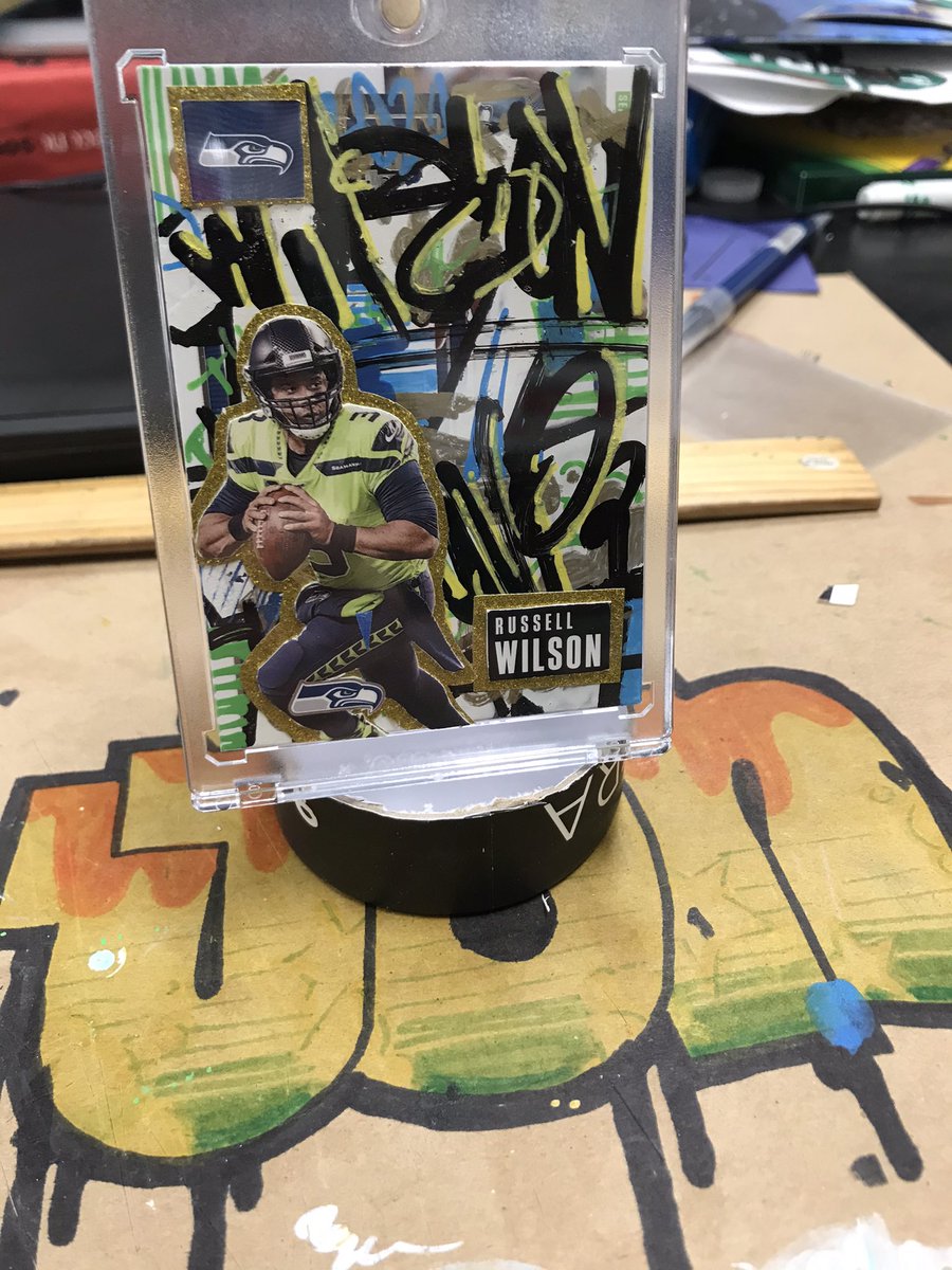 jpsciacca's tweet image. Ok, putting these out there in the world. For sale. Russell Wilson 1/1 #cardart. Dm me if interested. @DangeRussWilson RTs are appreciated...let’s sell my first card art attempt